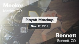 Matchup: Meeker vs. Bennett  2016