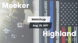 Matchup: Meeker vs. Highland  2017