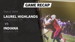 Recap: Laurel Highlands  vs. Indiana  2016