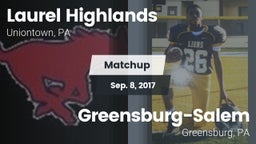 Matchup: Laurel Highlands vs. Greensburg-Salem  2017