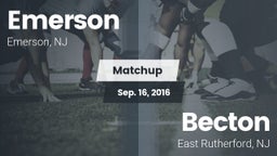 Matchup: Emerson vs. Becton  2016