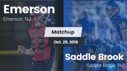 Matchup: Emerson vs. Saddle Brook  2016