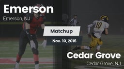 Matchup: Emerson vs. Cedar Grove  2016