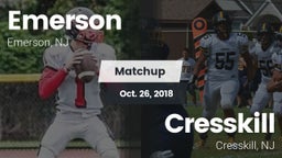 Matchup: Emerson vs. Cresskill  2018