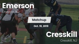 Matchup: Emerson vs. Cresskill  2019