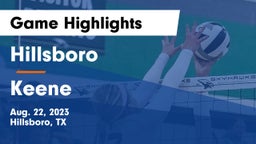 Hillsboro  vs Keene  Game Highlights - Aug. 22, 2023