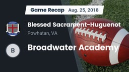 Recap: Blessed Sacrament-Huguenot  vs. Broadwater Academy 2018