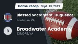 Recap: Blessed Sacrament-Huguenot  vs. Broadwater Academy 2019