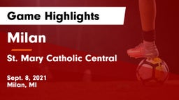 Milan  vs St. Mary Catholic Central  Game Highlights - Sept. 8, 2021