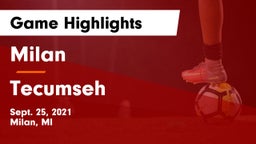 Milan  vs Tecumseh  Game Highlights - Sept. 25, 2021