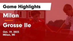 Milan  vs Grosse Ile Game Highlights - Oct. 19, 2023
