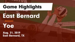 East Bernard  vs Yoe  Game Highlights - Aug. 21, 2019