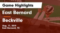 East Bernard  vs Beckville  Game Highlights - Aug. 17, 2019
