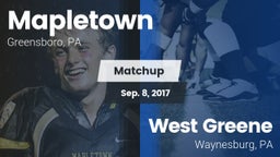 Matchup: Mapletown vs. West Greene  2017