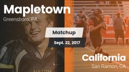 Matchup: Mapletown vs. California  2017