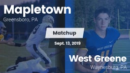 Matchup: Mapletown vs. West Greene  2019