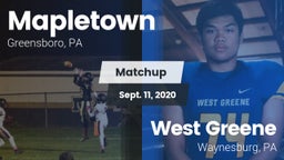 Matchup: Mapletown vs. West Greene  2020
