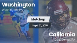 Matchup: Washington vs. California  2018