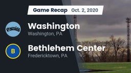 Recap: Washington  vs. Bethlehem Center  2020
