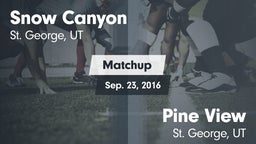 Matchup: Snow Canyon vs. Pine View  2016