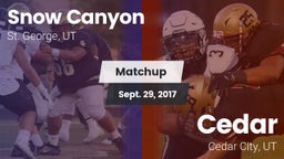 Matchup: Snow Canyon vs. Cedar  2017