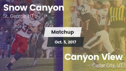 Matchup: Snow Canyon vs. Canyon View  2017