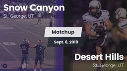 Matchup: Snow Canyon vs. Desert Hills  2019
