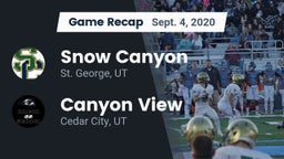 Recap: Snow Canyon  vs. Canyon View  2020