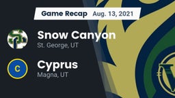 Recap: Snow Canyon  vs. Cyprus  2021