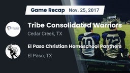 Recap: Tribe Consolidated Warriors vs. El Paso Christian Homeschool Panthers 2017