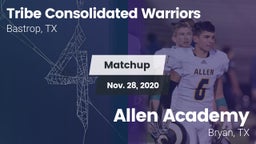Matchup: Tribe Consolidated vs. Allen Academy 2020
