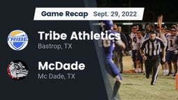 Recap: Tribe Athletics vs. McDade  2022