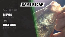 Recap: Nevis  vs. Bigfork  2016