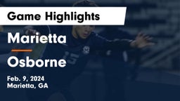 Marietta  vs Osborne  Game Highlights - Feb. 9, 2024