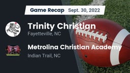 Recap: Trinity Christian  vs. Metrolina Christian Academy  2022