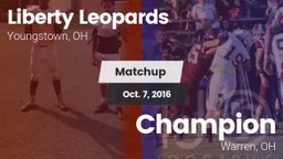 Matchup: Liberty vs. Champion  2016