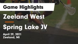 Zeeland West  vs Spring Lake JV Game Highlights - April 29, 2021