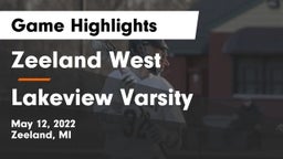 Zeeland West  vs Lakeview Varsity Game Highlights - May 12, 2022
