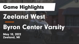 Zeeland West  vs Byron Center Varsity Game Highlights - May 10, 2022