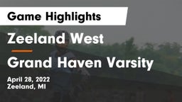Zeeland West  vs Grand Haven Varsity Game Highlights - April 28, 2022