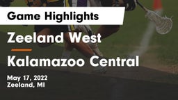 Zeeland West  vs Kalamazoo Central Game Highlights - May 17, 2022