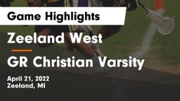 Zeeland West  vs GR Christian Varsity Game Highlights - April 21, 2022