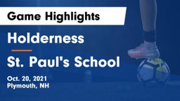 Holderness  vs St. Paul's School Game Highlights - Oct. 20, 2021