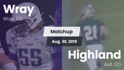 Matchup: Wray vs. Highland  2019