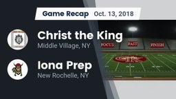 Recap: Christ the King  vs. Iona Prep  2018