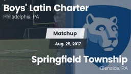 Matchup: Boys' Latin Charter vs. Springfield Township  2017