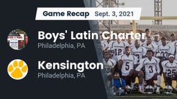Recap: Boys' Latin Charter  vs. Kensington  2021