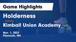 Holderness  vs Kimball Union Academy Game Highlights - Nov. 1, 2023