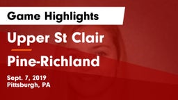 Upper St Clair vs Pine-Richland  Game Highlights - Sept. 7, 2019