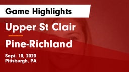 Upper St Clair vs Pine-Richland  Game Highlights - Sept. 10, 2020